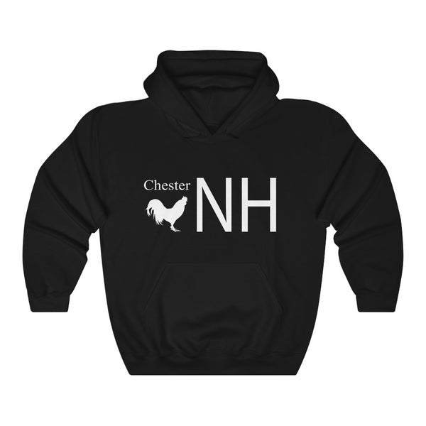 Chester (chicken) in white Unisex Heavy Blend™ Hooded Sweatshirt