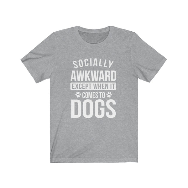 Socially Awkward (white print) Unisex Jersey Short Sleeve Tee