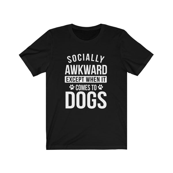 Socially Awkward (white print) Unisex Jersey Short Sleeve Tee