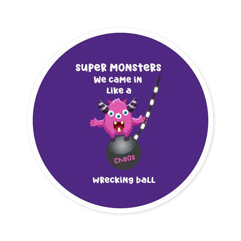 Purple Background Round Stickers, Indoor\Outdoor- Various Sizes