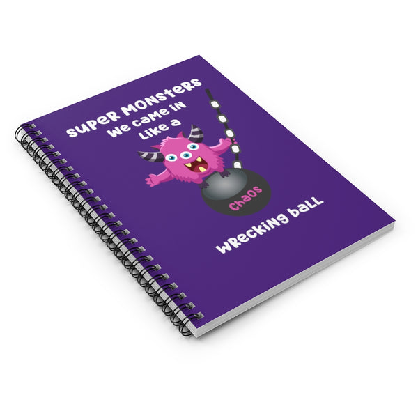 Purple Spiral Notebook - Ruled Line