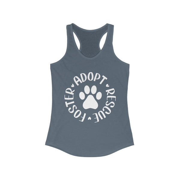 RUNS SMALL- ORDER A SIZE UP- Adopt Rescue Foster Tank- Gift For Her - Foster Women's Ideal Racerback Tank