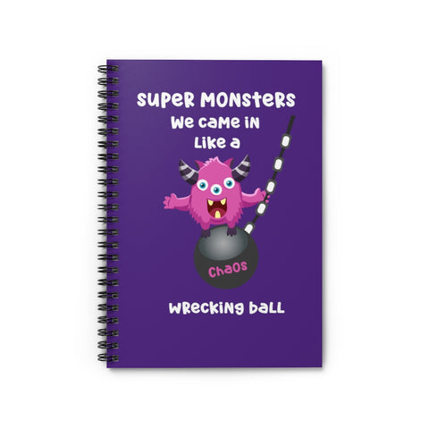 Purple Spiral Notebook - Ruled Line