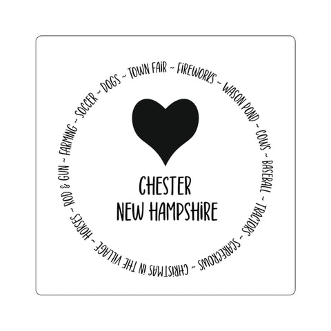Love Chester Square Stickers